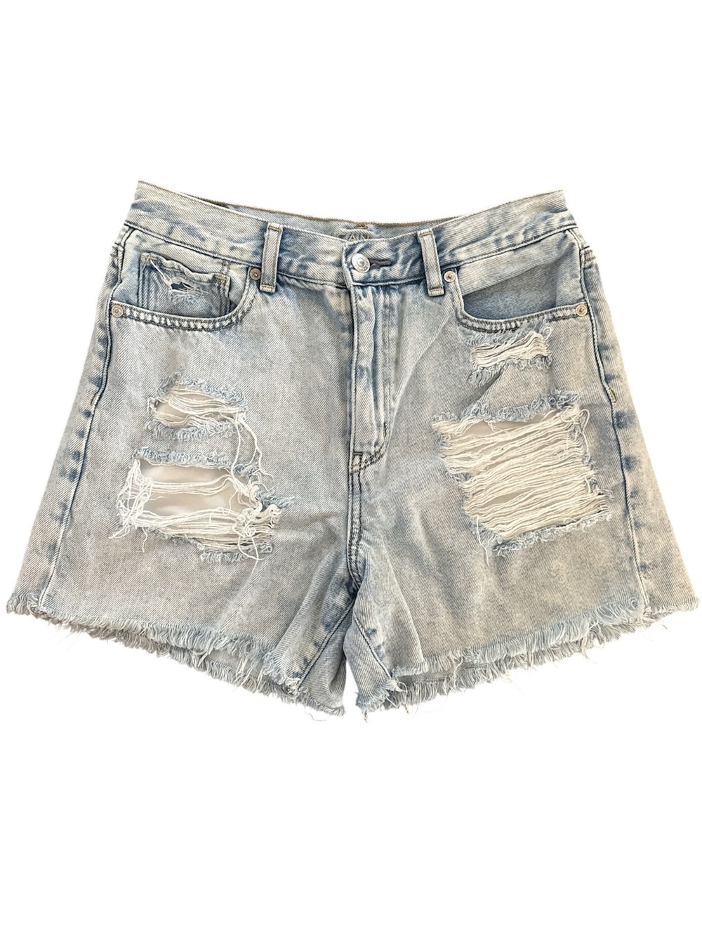 American Eagle Mom Short Distressed Cut Off Denim Shorts Size 6